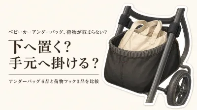 楽天でレビュー数が多いベビーカーアンダーバッグ・荷物フック9選｜耐荷重・取り付け・折りたたみを比較