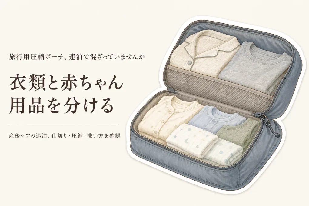 楽天でレビュー数が多い旅行用圧縮ポーチ6選｜産後ケア施設で衣類と赤ちゃん用品を仕切り・圧縮・洗えるかで比較